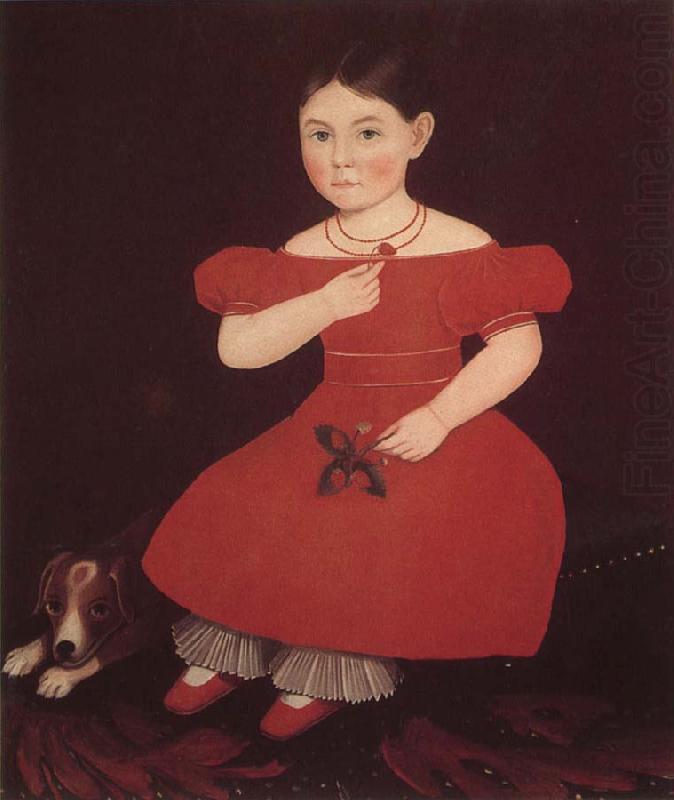Amy Philip The Girl wear the red dressi oil painting picture